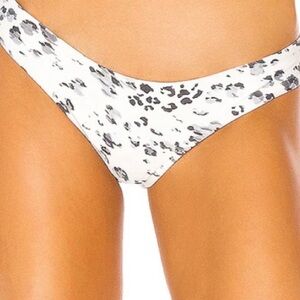 Boys + Arrows Cream and Black Patterned Bikini Bottom